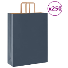 vidaXL 250 db kék kraft papírzacskók fogantyúkkal 32x12x42 cm ajándéktasak