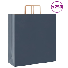 vidaXL 250 db kék kraft papírzacskók fogantyúkkal 45x17x48 cm ajándéktasak