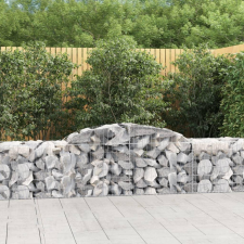 vidaXL 25 db íves horganyzott vas gabion kosár 300x50x60/80 cm kerti tárolás