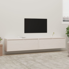 vidaXL 2 darab fehér tömör fenyőfa faliszekrény 100 x 30 x 35 cm bútor