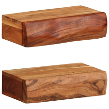 vidaXL 2 darab tömör akácfa fali polc 30x17x8 cm bútor