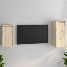 vidaXL 2 darab tömör fenyőfa TV-szekrény bútor