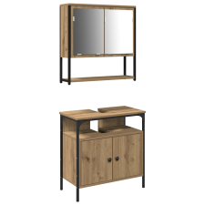 vidaXL 2 Darabos Fürdőszobai Bútor Szett Mesteri Tölgy Engineered Wood (3334320) fürdőszoba bútor