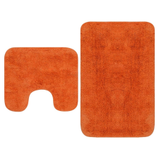 vidaXL 2 darabos narancssárga szövet fürdőszobaszőnyeg-garnitúra fürdőszoba kiegészítő