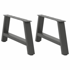 vidaXL 2 db acél antracit dohányzóasztal lábak A-alakú 70x(30-31) cm bútor