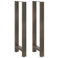 vidaXL 2 db acél dohányzóasztal lábak natúr acél 40x(110-111) cm bútor