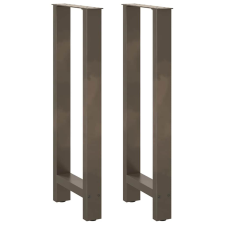 vidaXL 2 db acél dohányzóasztal lábak natúr acél 50x(100-101) cm bútor
