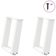 vidaXL 2 db acél fehér dohányzóasztal lábak U-alakú 28x(42-43) cm bútor