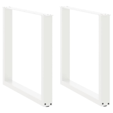 vidaXL 2 db acél fehér dohányzóasztal lábak U-alakú 80x(72-73) cm bútor