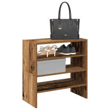 vidaXL 2 db antik fa színű cipőtartó állvány halmozható 60x30x30,5 cm bútor