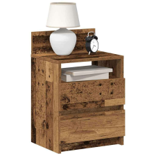 vidaXL 2 db antik fa színű éjjeliszekrény 2 fiókkal 40x33x60 cm bútor