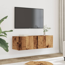 vidaXL 2 db antik fa színű falra szerelhető TV-szekrény 100x30x30 cm bútor