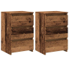 vidaXL 2 db antik fa színű szerelt fa éjjeliszekrény 40x35x62,5 cm (856523)