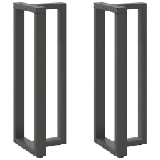vidaXL 2 db antracit acél bárasztal lábak T-alakú 40x35x(111-112) cm bútor
