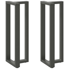 vidaXL 2 db antracit acél bárasztal lábak T-alakú 50x35x(111-112) cm bútor