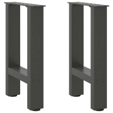 vidaXL 2 db antracit acél dohányzóasztal lábak 28x(42-43) cm bútor