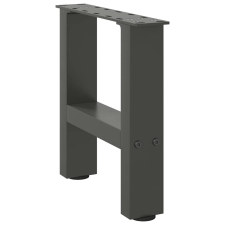 vidaXL 2 db antracit acél dohányzóasztal lábak 30×30 cm bútor