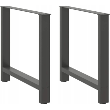vidaXL 2 db antracit acél dohányzóasztal lábak 80x(72-73) cm (4013314 VidaXL) bútor