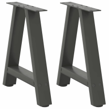 vidaXL 2 db antracit acél dohányzóasztal lábak A-alakú 50x(42-43) cm bútor