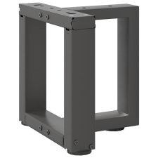 vidaXL 2 db antracit acél dohányzóasztal lábak T-alakú 30x25x(30-31)cm bútor