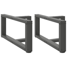 vidaXL 2 db antracit acél dohányzóasztal lábak T-alakú 70x25x(30-31)cm bútor