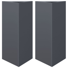 vidaXL 2 db antracit acél háromszög alakú kerti ültető 40x34,5x70 cm (851162) kerti tárolás