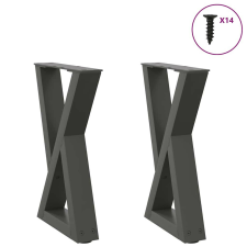 vidaXL 2 db antracitszürke acél dohányzóasztal láb 28 x (42-43,3) cm bútor