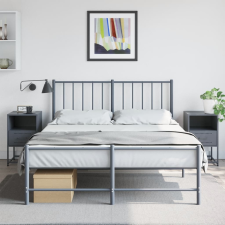 vidaXL 2 db antracitszürke acél éjjeliszekrény 36x39x60,5 cm bútor