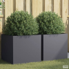 vidaXL 2 db antracitszürke hengerelt acél növénytartó 49 x 47 x 46 cm