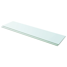 vidaXL 2 db átlátszó üveg paneles polc 100 x 25 cm bútor