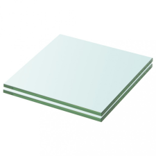 vidaXL 2 db átlátszó üveg paneles polc 20 x 15 cm bútor