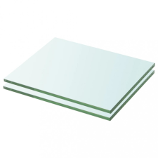 vidaXL 2 db átlátszó üveg paneles polc 20 x 20 cm kerti bútor