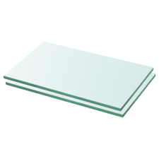 vidaXL 2 db átlátszó üveg paneles polc 30 x 12 cm bútor