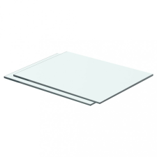 vidaXL 2 db átlátszó üveg paneles polc 40 x 25 cm kerti bútor