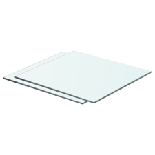 vidaXL 2 db átlátszó üveg paneles polc 40 x 30 cm bútor