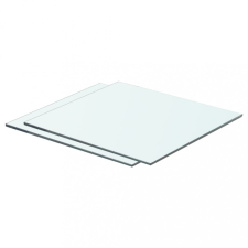 vidaXL 2 db átlátszó üveg paneles polc 40 x 30 cm bútor