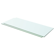 vidaXL 2 db átlátszó üveg paneles polc 60 x 20 cm bútor