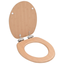 vidaXL 2 db bambuszmintás MDF WC-ülőke lassan csukódó fedéllel (276994) szaniter