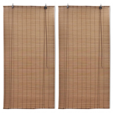 vidaXL 2 db barna bambusz redőny 80 x 160 cm redőny