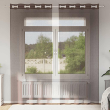 vidaXL 2 db barna fátyolfüggönyök rojtokkal 140x225 cm lakástextília