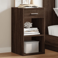 vidaXL 2 db barna tölgy színű szerelt fa éjjeliszekrény 35x34x65 cm bútor