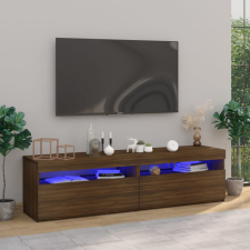 vidaXL 2 db barna tölgy színű TV-szekrény LED-világítással 75x35x40 cm bútor