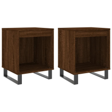 vidaXL 2 db barna tölgyszínű éjjeliszekrény 40 x 35 x 50 cm (830747) bútor
