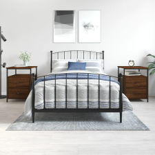 vidaXL 2 db barna tölgyszínű éjjeliszekrény 44x45x60 cm bútor
