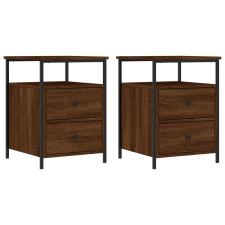 vidaXL 2 db barna tölgyszínű éjjeliszekrény 44x45x60 cm (826012) bútor