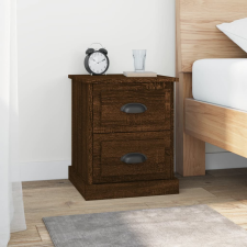 vidaXL 2 db barna tölgyszínű szerelt fa éjjeliszekrény 39x39x47,5 cm bútor