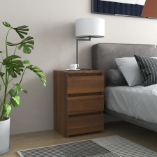 vidaXL 2 db barna tölgyszínű szerelt fa éjjeliszekrény 40x35x62,5 cm bútor