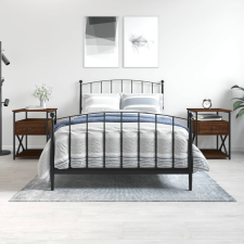 vidaXL 2 db barna tölgyszínű szerelt fa éjjeliszekrény 40x42x55 cm bútor