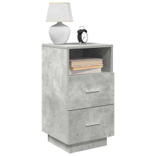 vidaXL 2 db betonszürke éjjeliszekrény 2 fiókkal 36x36x68 cm bútor