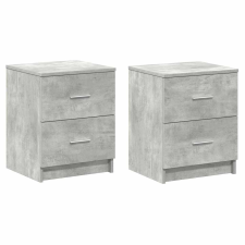 vidaXL 2 db betonszürke éjjeliszekrény 2 fiókkal 40x36x50 cm (858792) bútor